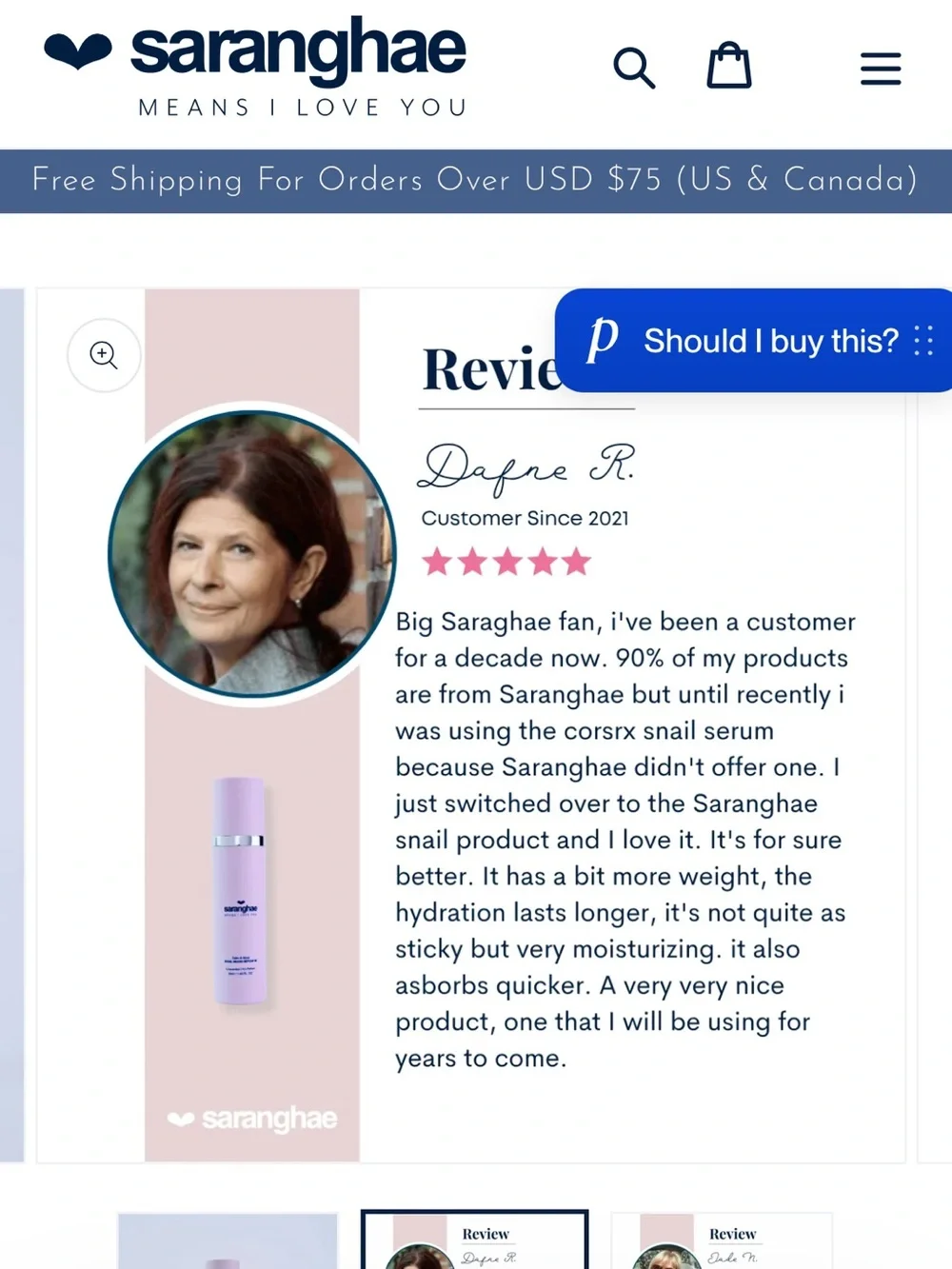 SARANGHAE BUNDLE CLEANSER AND CALM & GLOW SNAIL MUCIN FULL SIZE